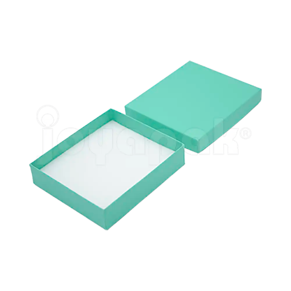 Caja Lino Cuadrada para Juego Grande: Arete, Cadena con Dije