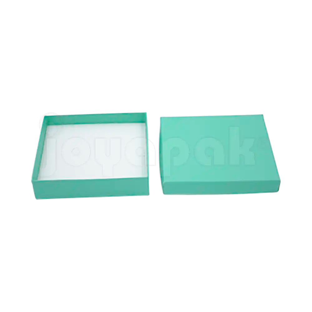 Caja Lino Cuadrada para Juego Grande: Arete, Cadena con Dije