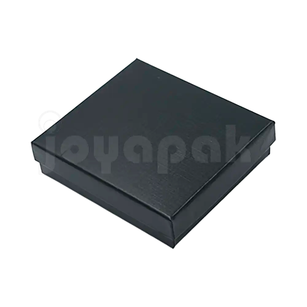 Caja Lino Cuadrada para Juego Grande: Arete, Cadena con Dije