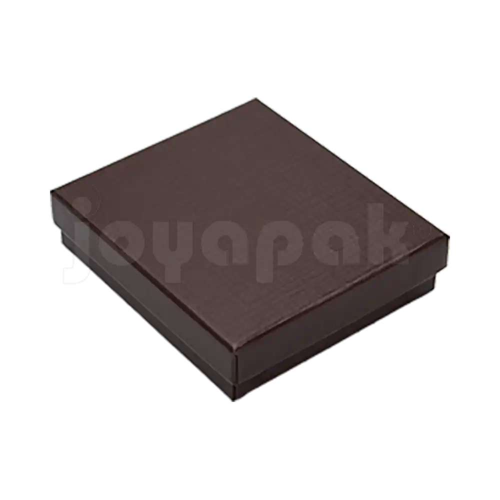 Caja Lino Cuadrada para Juego Grande: Arete, Cadena con Dije