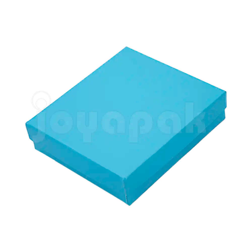 Caja Lino Cuadrada para Juego Grande: Arete, Cadena con Dije