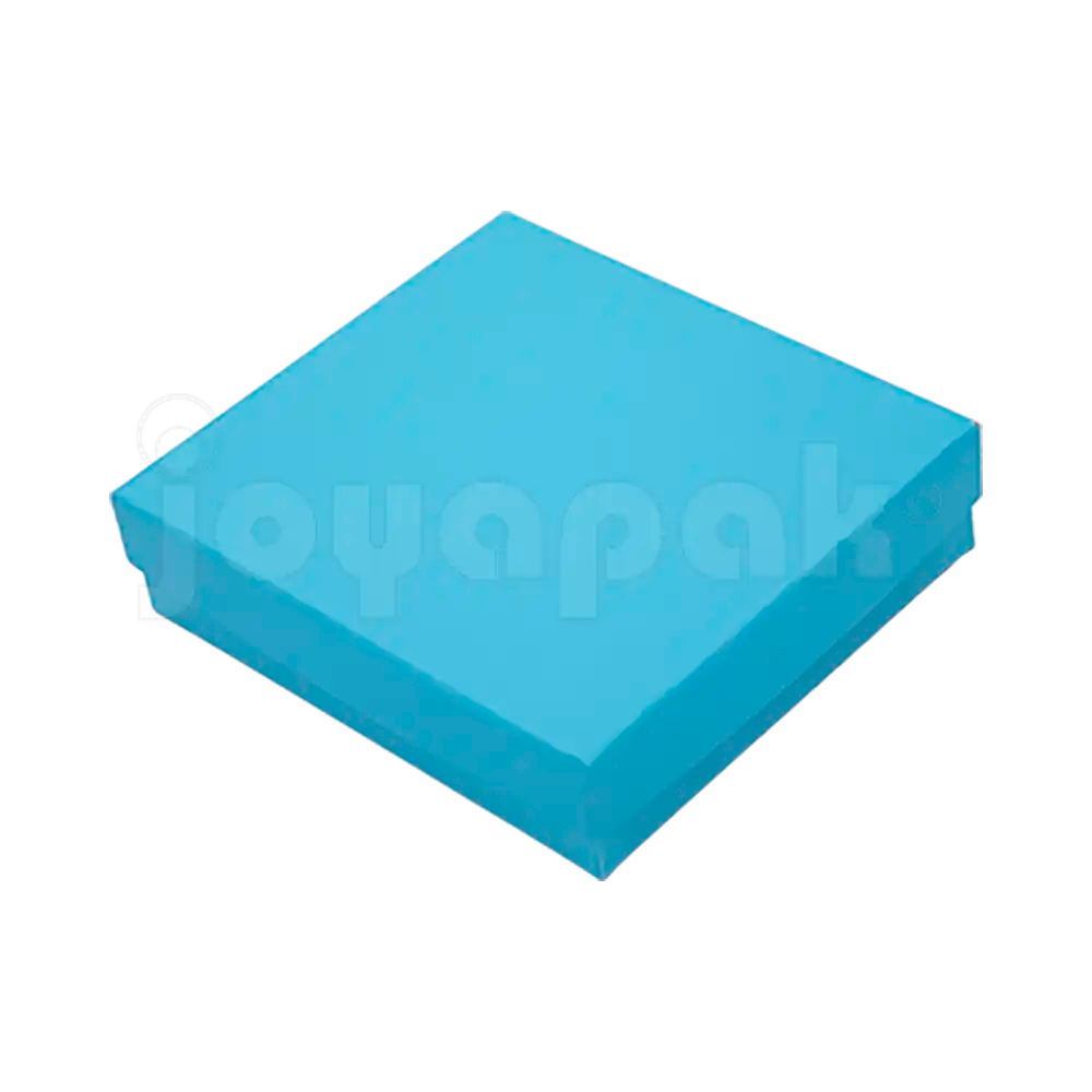 Caja Lino Cuadrada para Juego Grande: Arete, Cadena con Dije