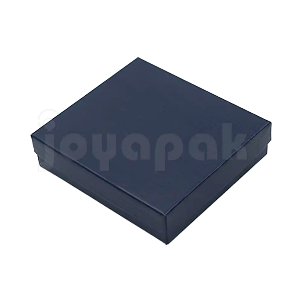 Caja Lino Cuadrada para Juego Grande: Arete, Cadena con Dije