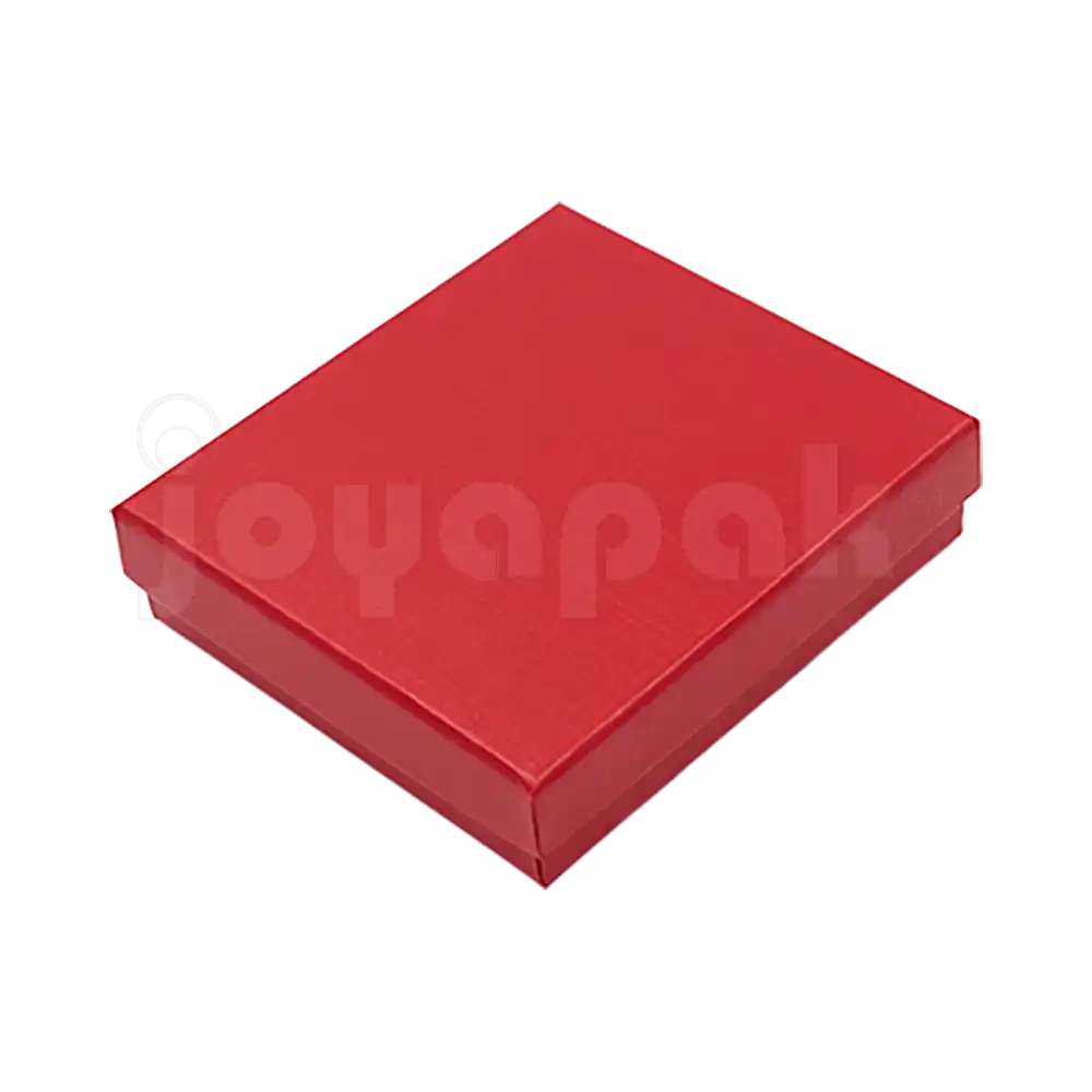 Caja Lino Cuadrada para Juego Grande: Arete, Cadena con Dije