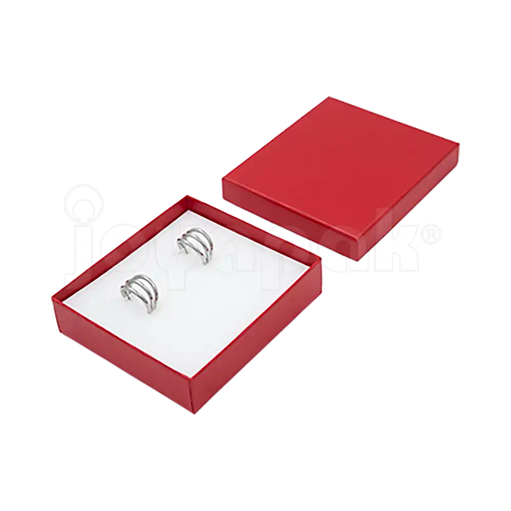 Caja Lino Cuadrada para Juego Grande: Arete, Cadena con Dije