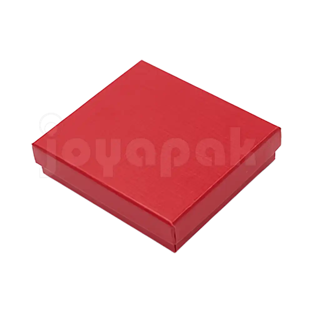 Caja Lino Cuadrada para Juego Grande: Arete, Cadena con Dije