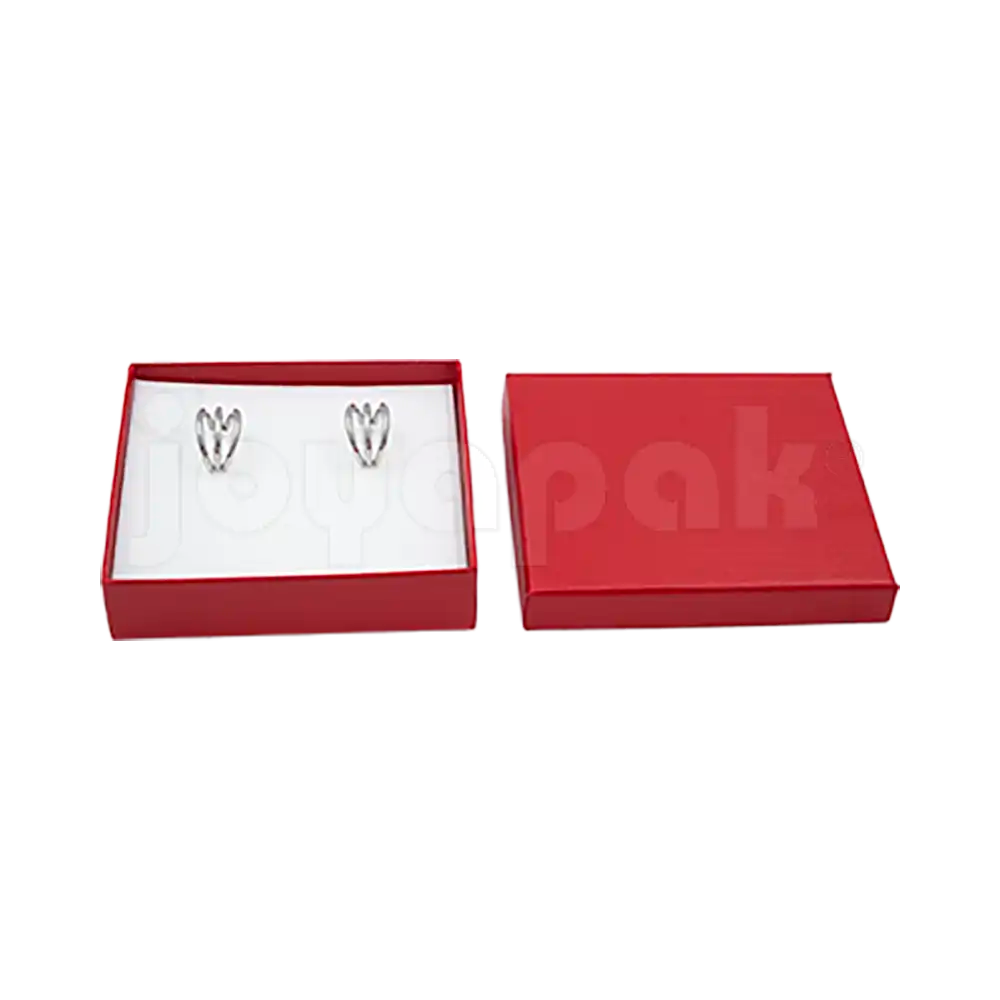 Caja Lino Cuadrada para Juego Grande: Arete, Cadena con Dije