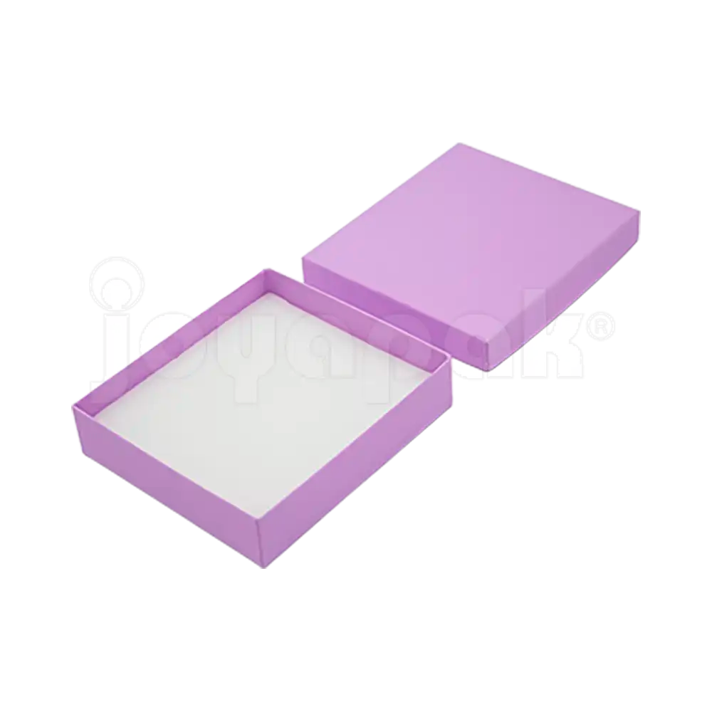 Caja Lino Cuadrada para Juego Grande: Arete, Cadena con Dije