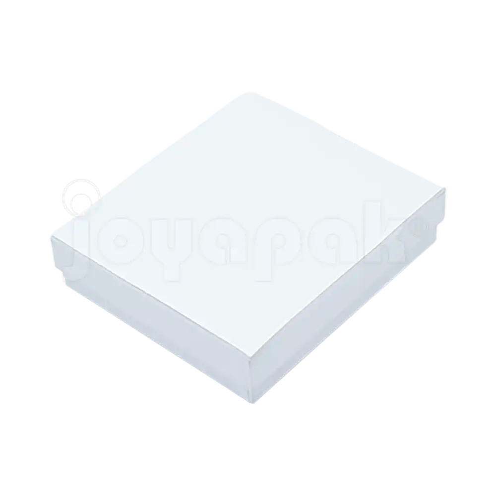 Caja Lino Cuadrada para Juego Grande: Arete, Cadena con Dije