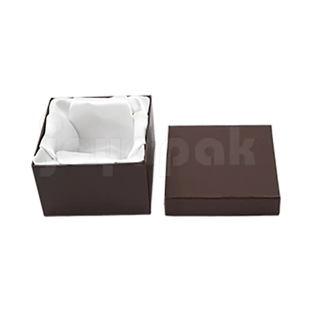 Caja Lino Cuadrada Alta para Brazalete-Reloj