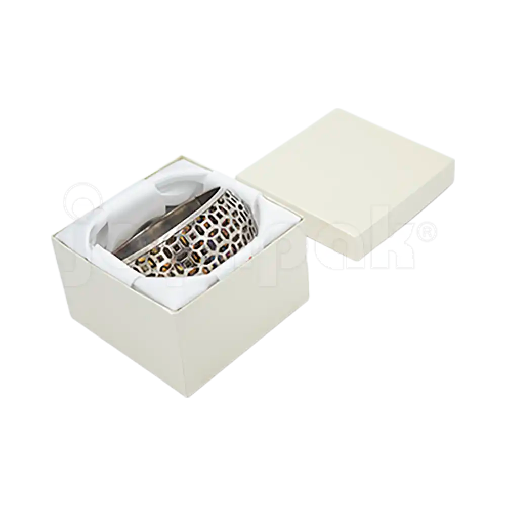 Caja Lino Cuadrada Alta para Brazalete-Reloj