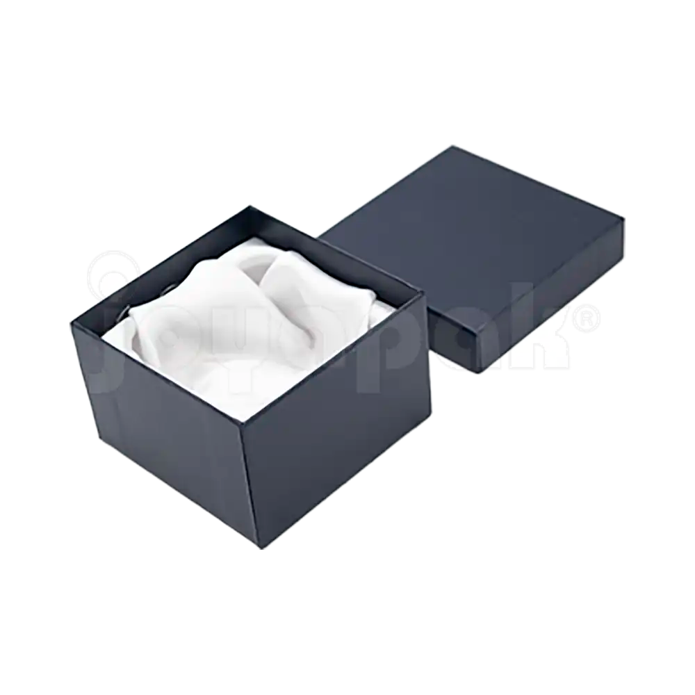 Caja Lino Cuadrada Alta para Brazalete-Reloj