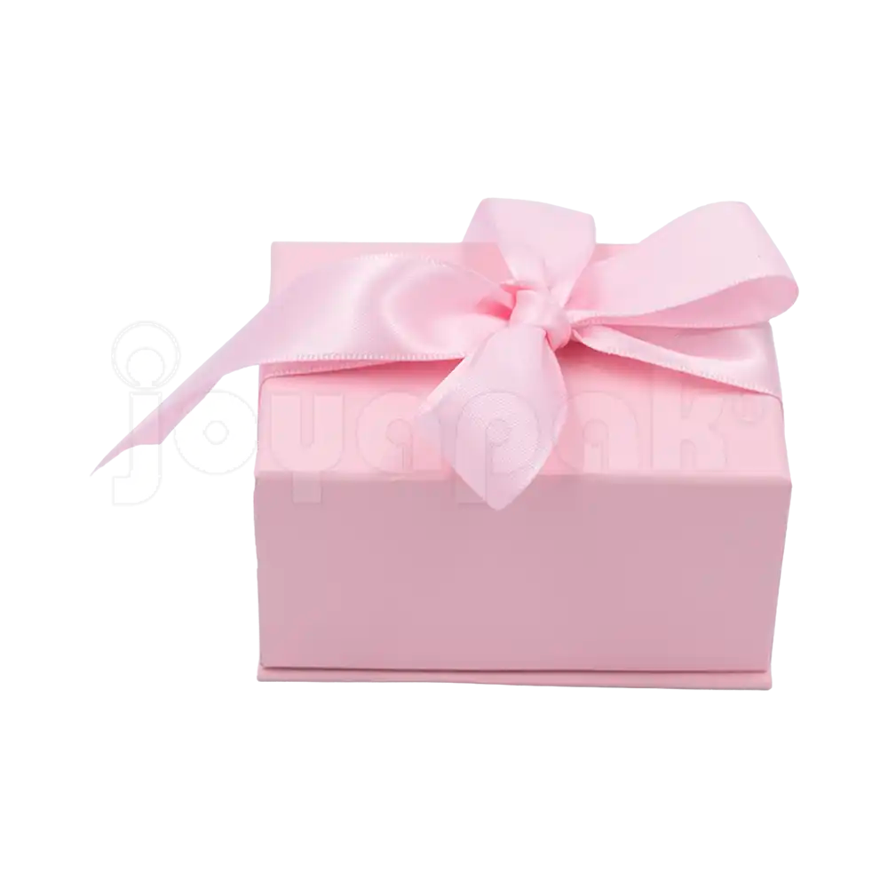 Caja Milán para argollas de cartón rígido color Rosa PK vista posterior.