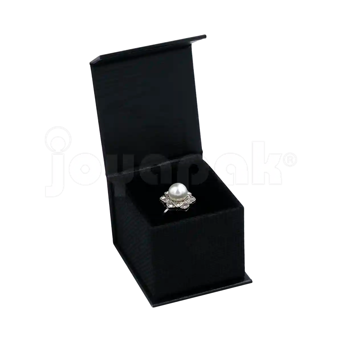 Caja Burlap para Anillo