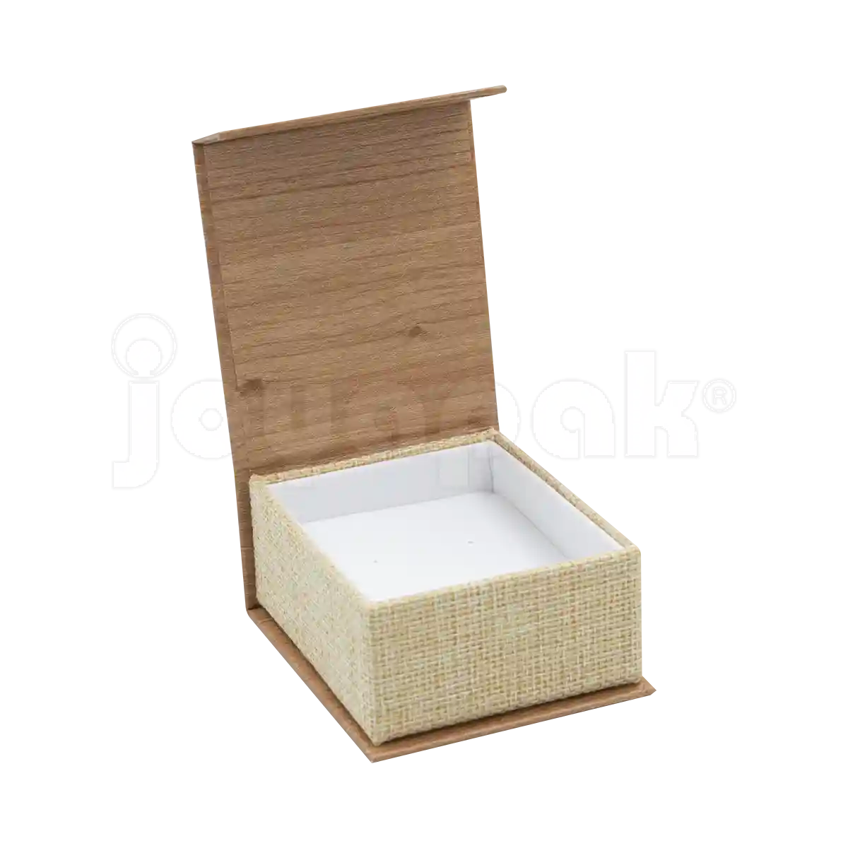 Caja Burlap para Aretes