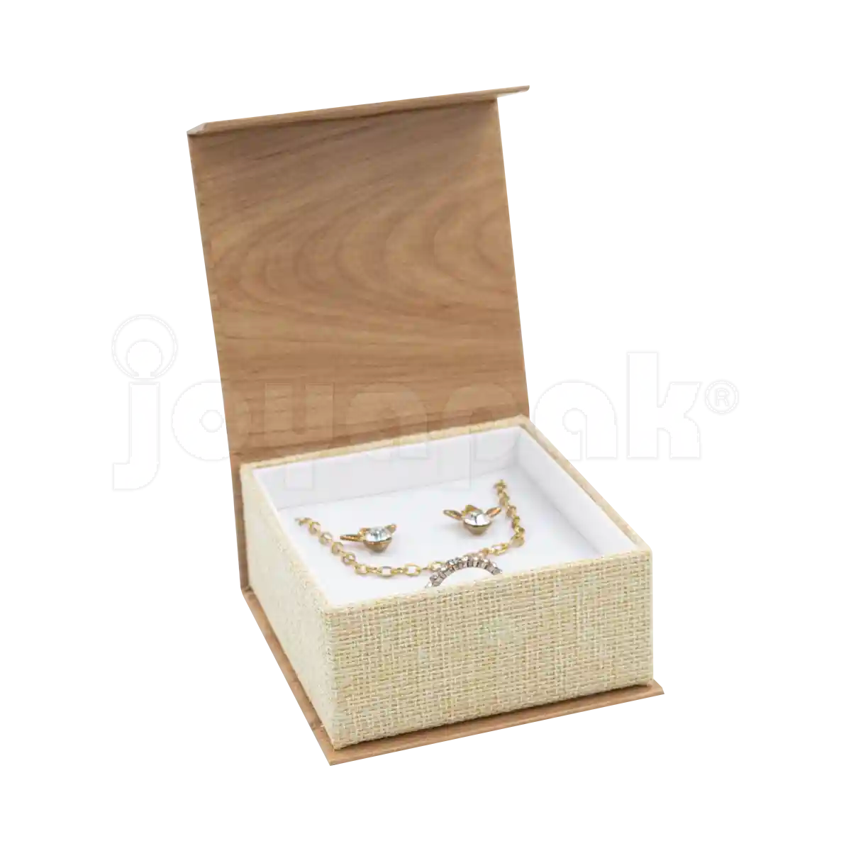 Caja Burlap para Dije