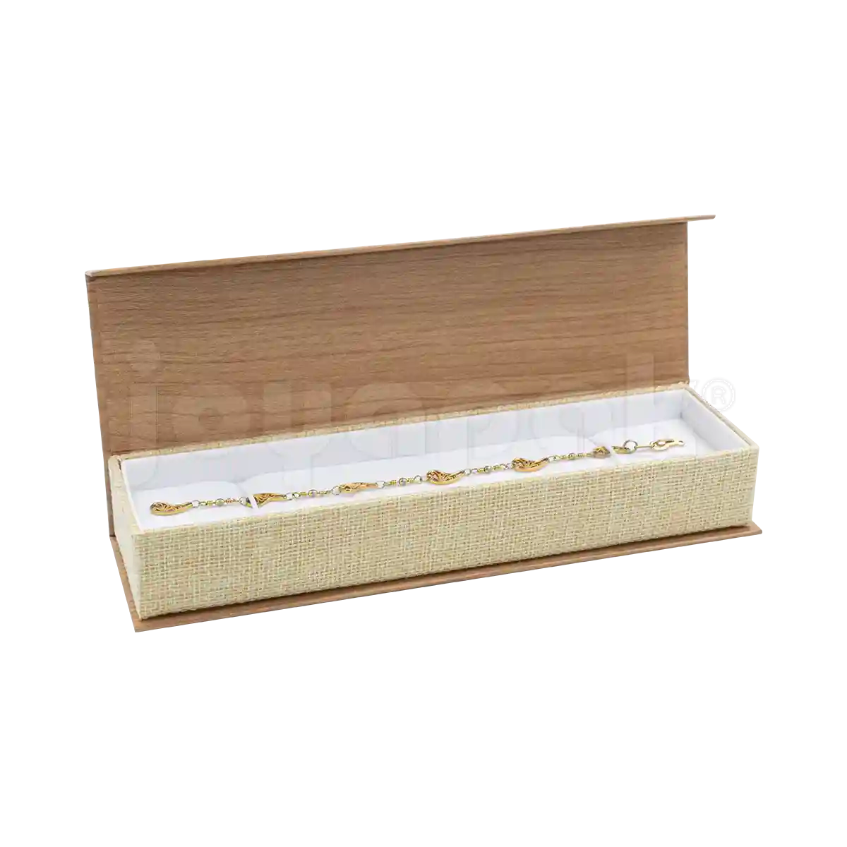 Caja Burlap para Pulsera