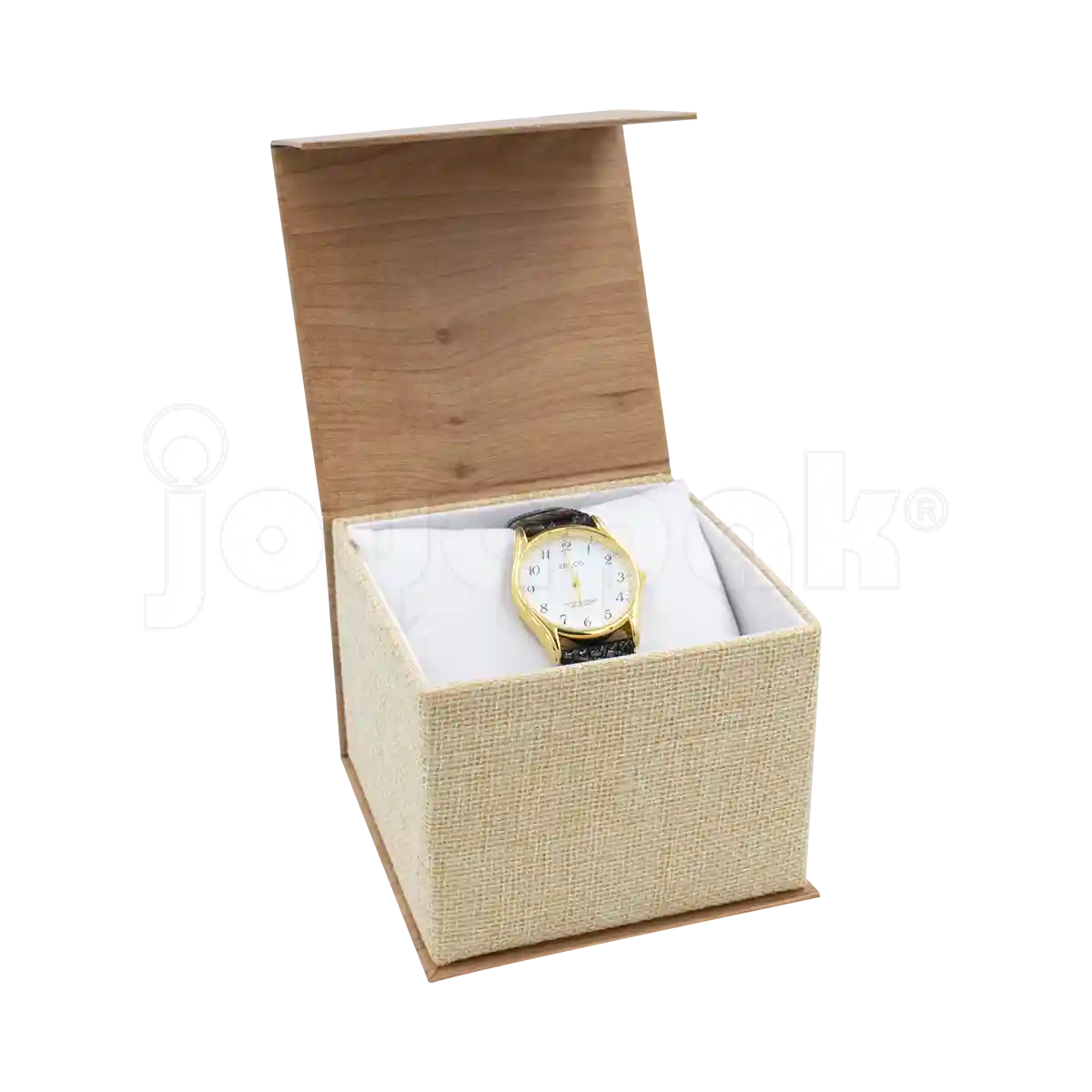 Caja Burlap para Reloj