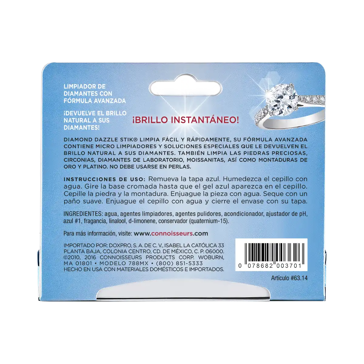 Connoisseurs Diamond Dazzle Stick Lápiz Limpiador Abrillantador