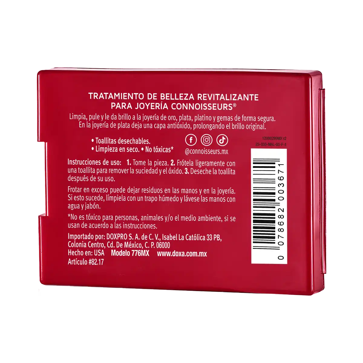 Connoisseurs Toallitas Secas Limpiadoras para Joyas