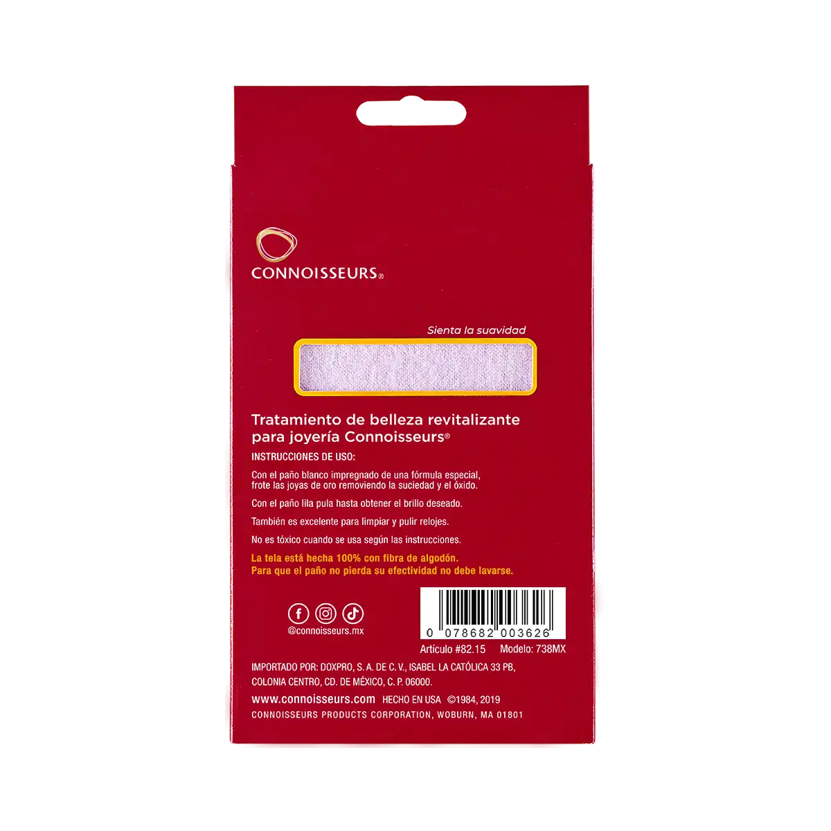 Connoisseurs Paño Premium Limpiador Oro