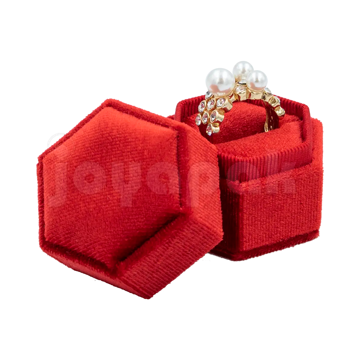 Estuche Velvet Hexagonal Chico para Anillo