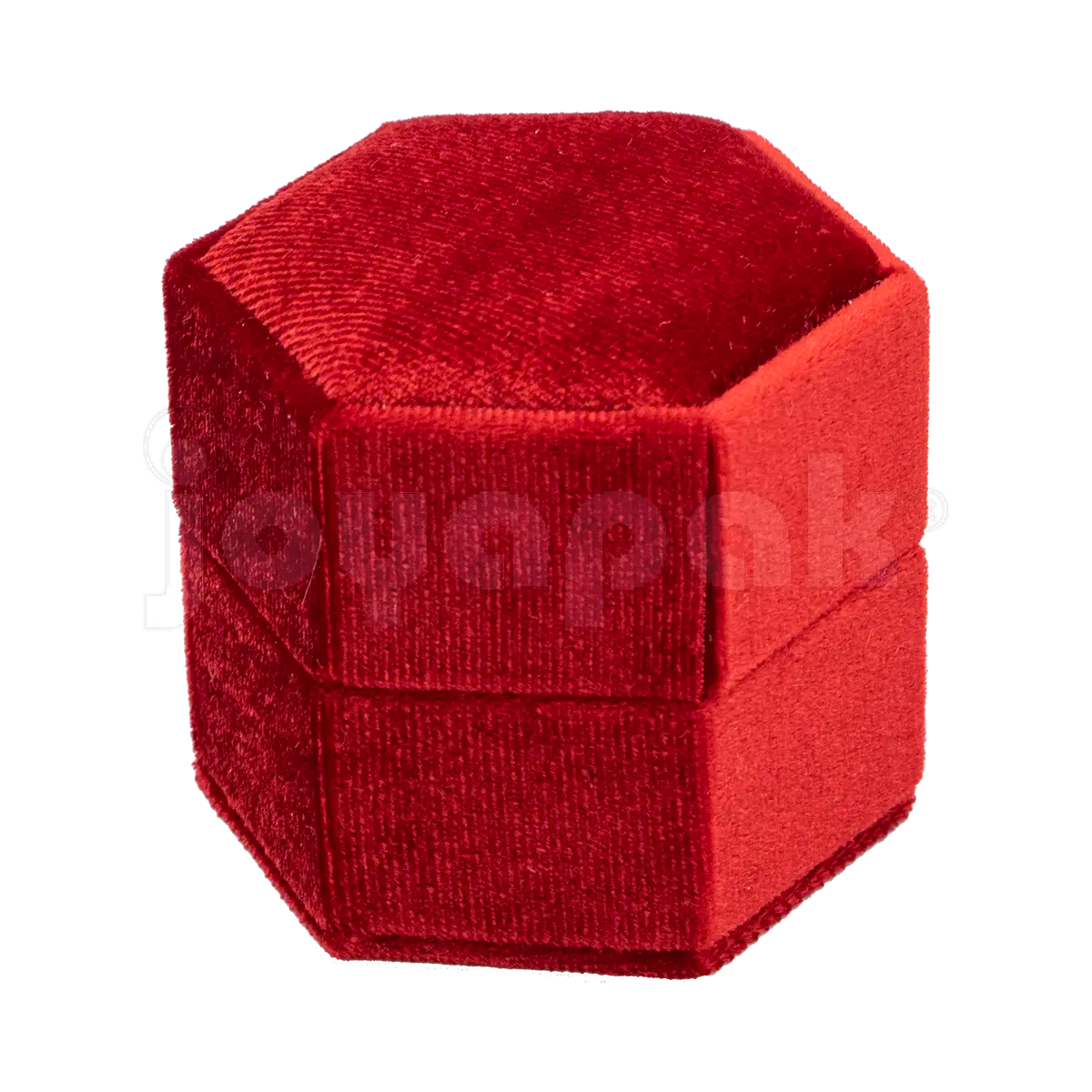 Estuche Velvet Hexagonal Grande Doble Anillo