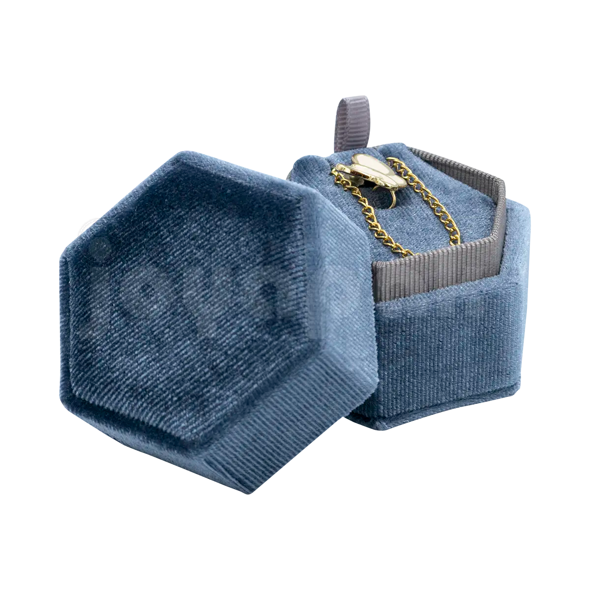 Estuche Velvet Hexagonal Grande Juego/Dije