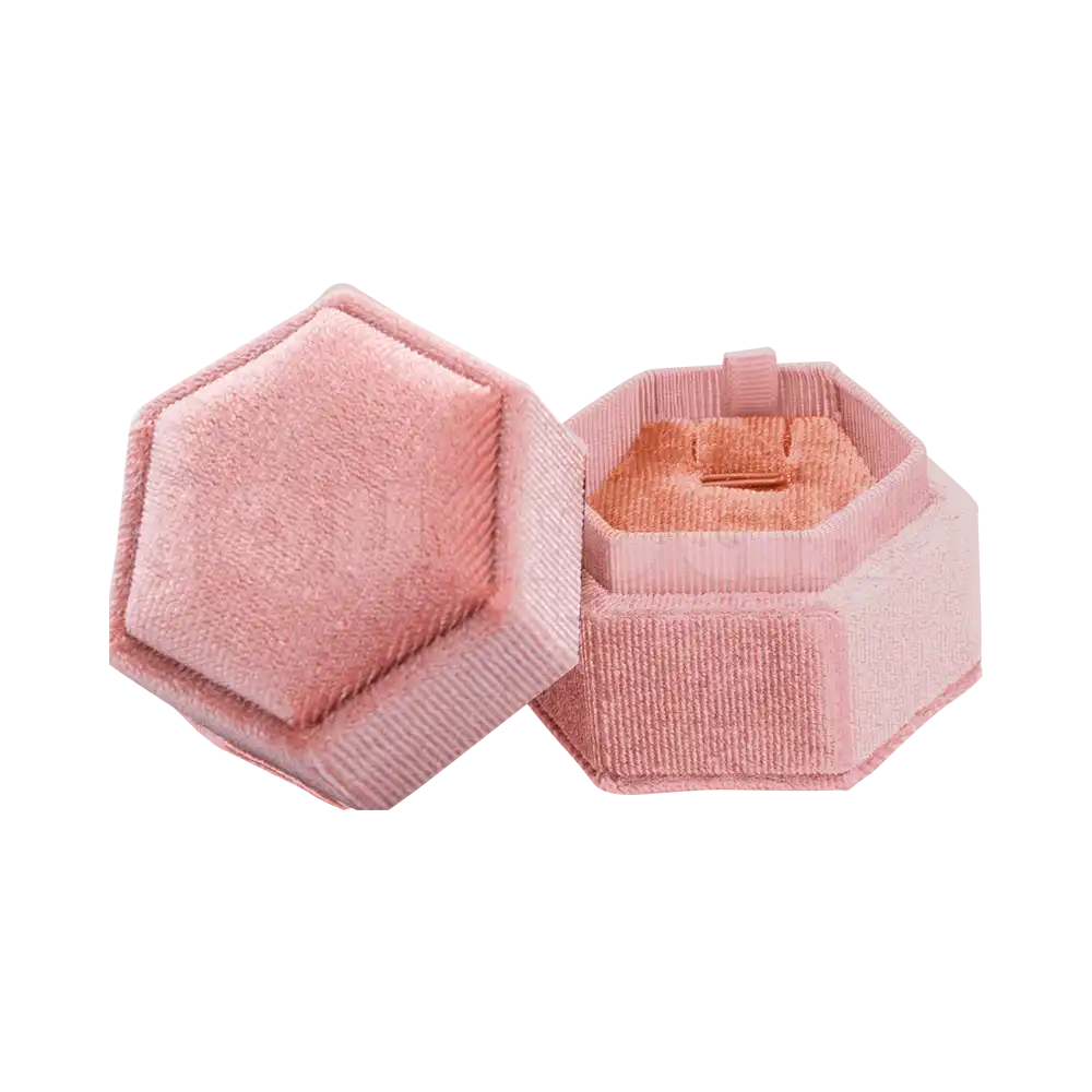 Estuche Velvet Hexagonal Grande Juego/Dije