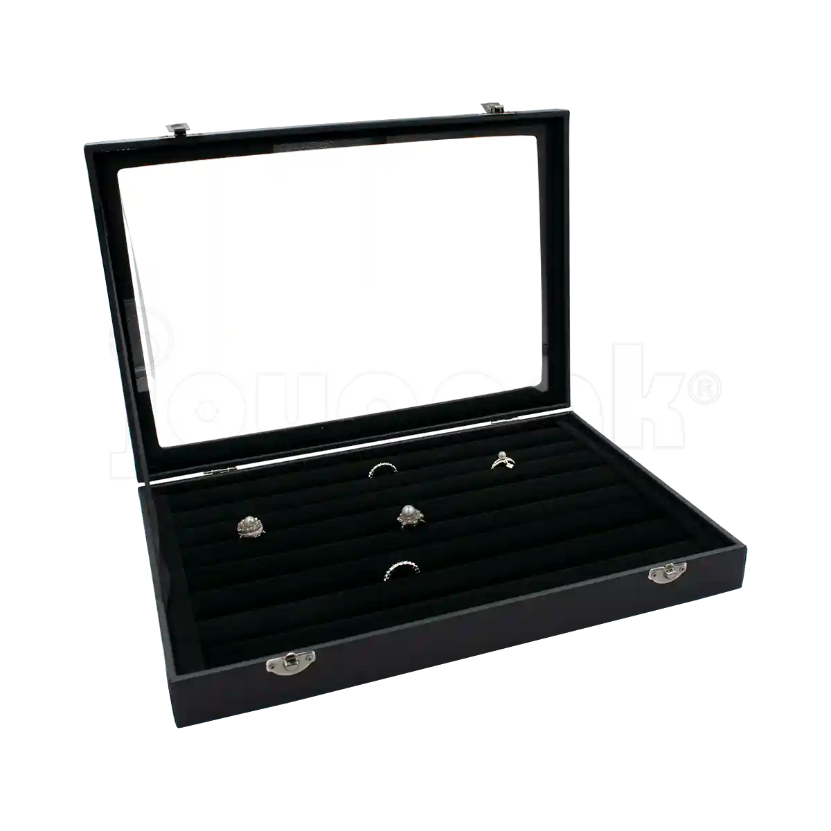 Charola Velour con Tapa para Anillos