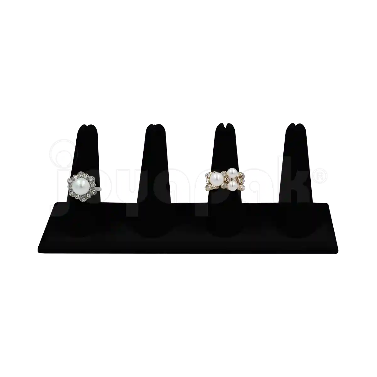 Exhibidor Velour Dedos para 4 Anillos
