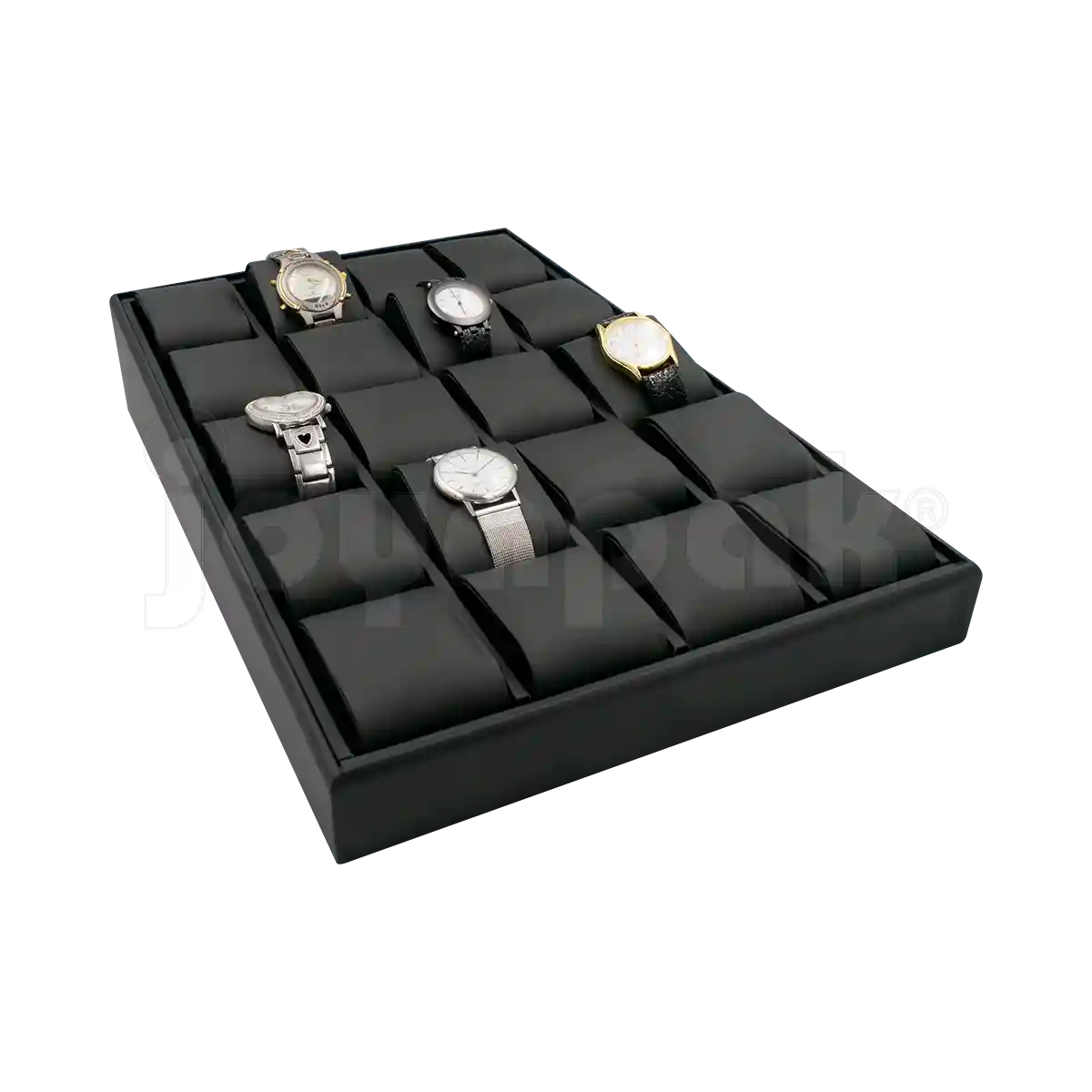 Charola Imitación Piel para 20 Relojes/Brazaletes