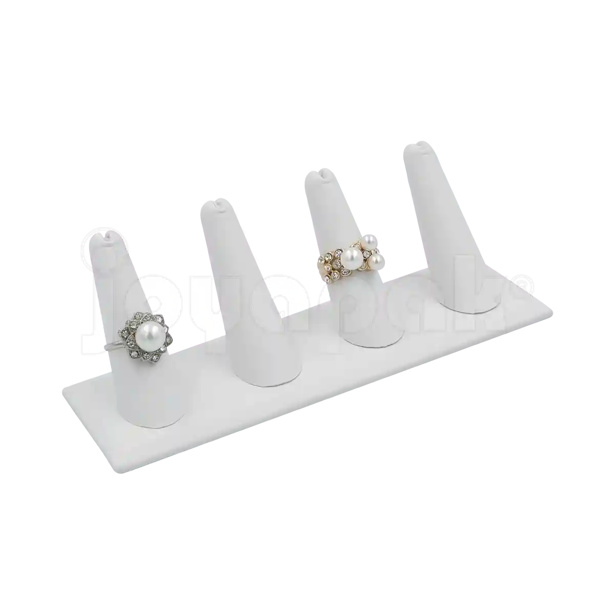 Exhibidor Imitación Piel Dedos para 4 Anillos