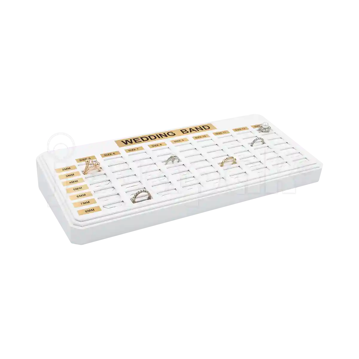 Exhibidor Imitación Piel Base para 63 Argollas