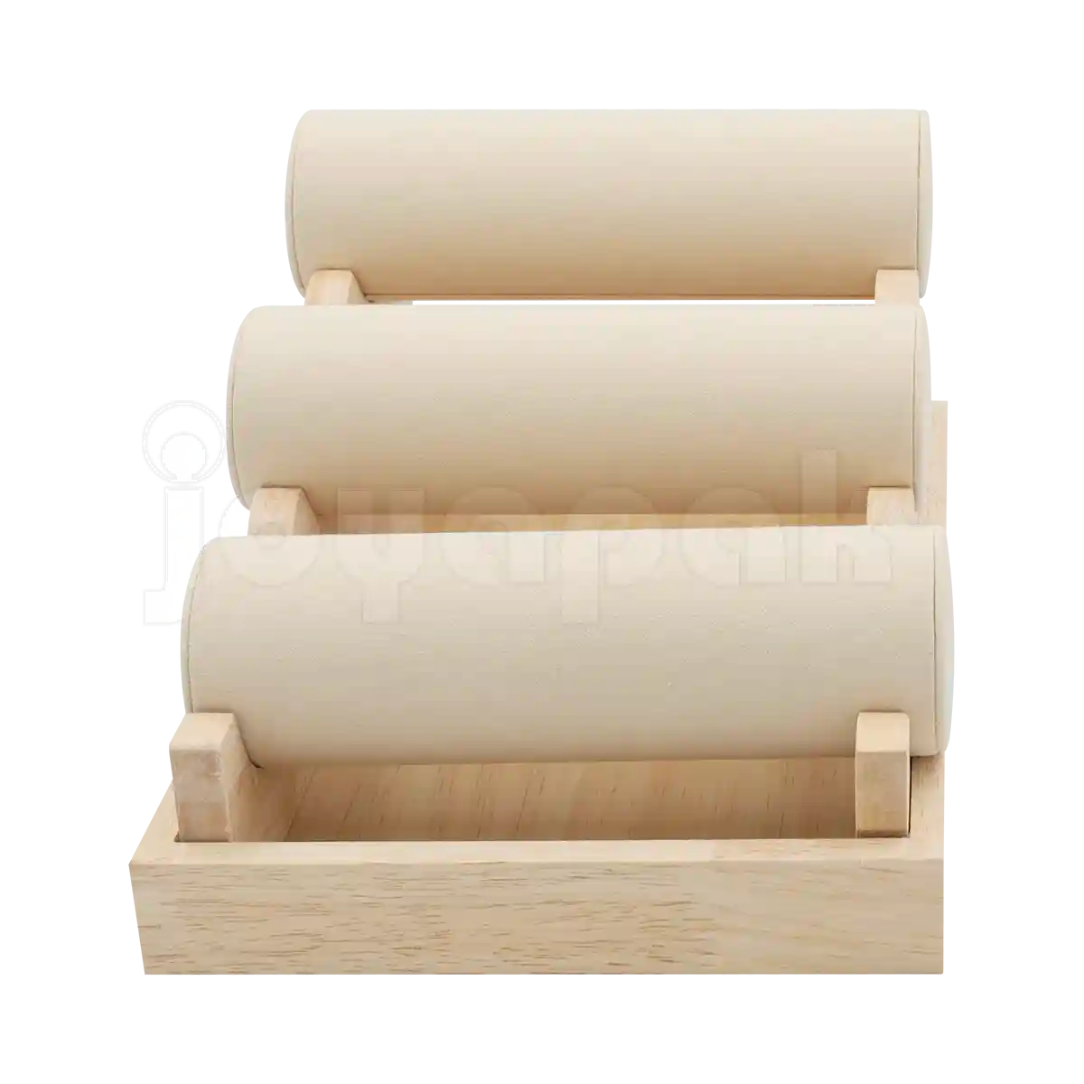 Exhibidor de Madera Natura Barra Triple para Pulseras