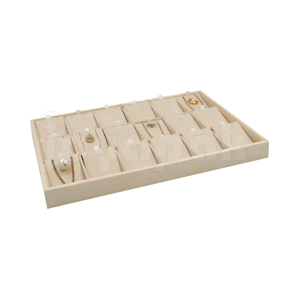 Charola de Madera Natura para Aretes / Dije