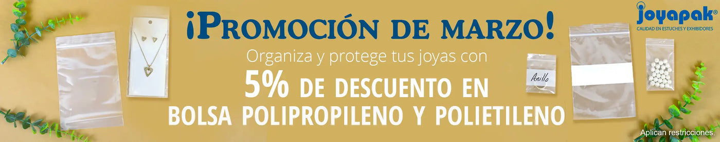 5% descuento en bolsa polipropileno y polietileno