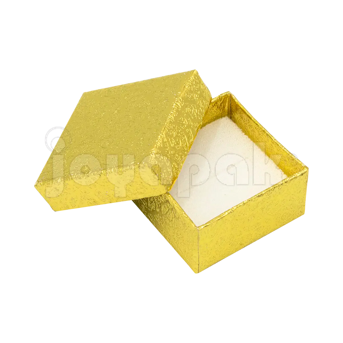 Empaque para joyería marca Joyapak, modelo Estrella Mini dorado, vista superior.