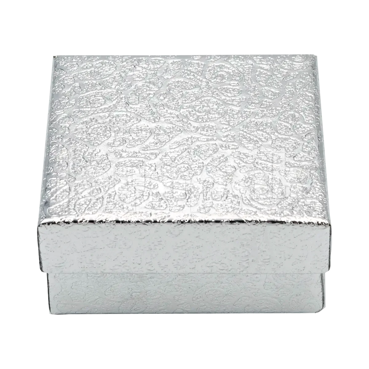 Cajita plateada para broquel, la mejor opción de empaque para emprendedores de joyería.