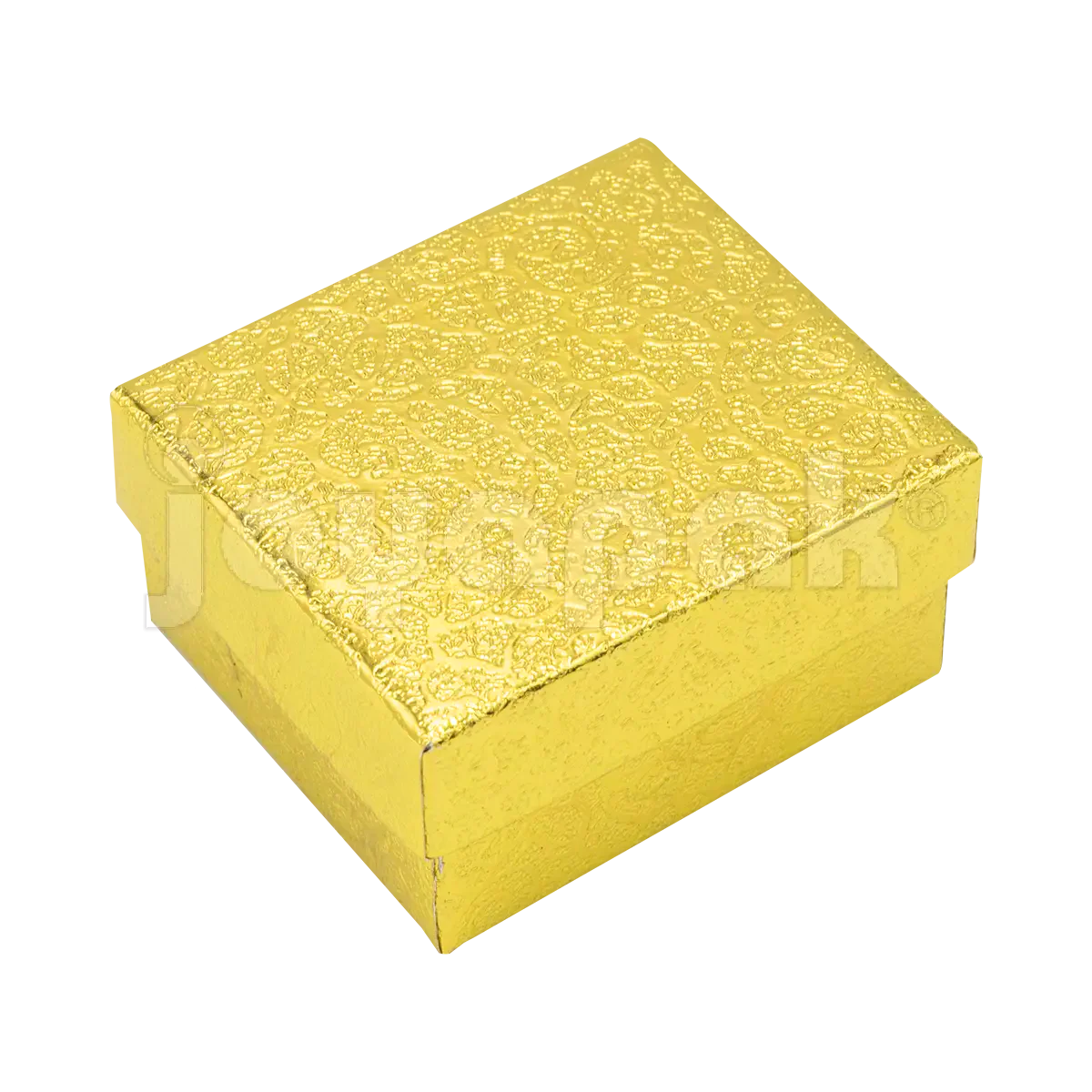 Caja de cartón para anillos en color dorado metalizado, modelo Estrella Chica, ideal para joyería.