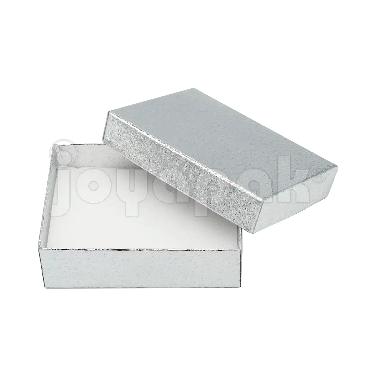 Empaque para joyería con interior protector de terciopelo, modelo Estrella Mediana plata.