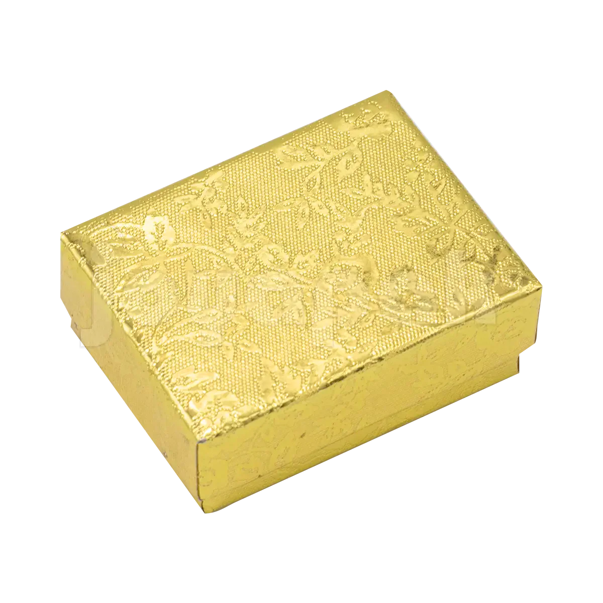 Caja Fiore mini para broquel en color dorado con diseño floral.