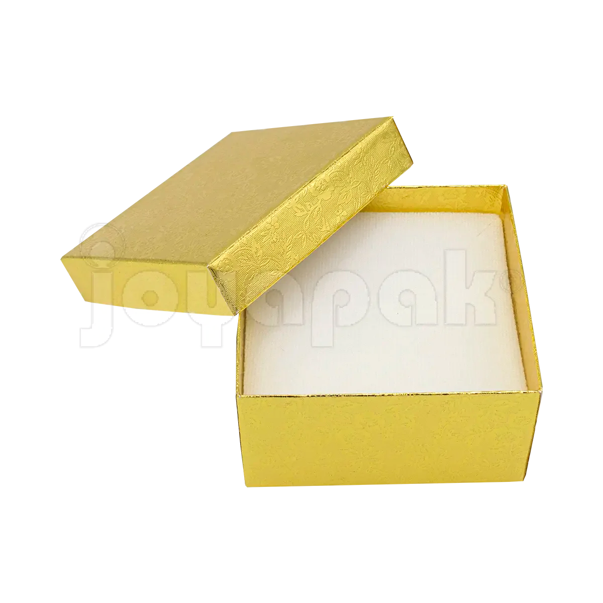 Interior de la caja Fiore cuadrada alta con un cojín de terciopelo grueso, ideal para sujetar un reloj.