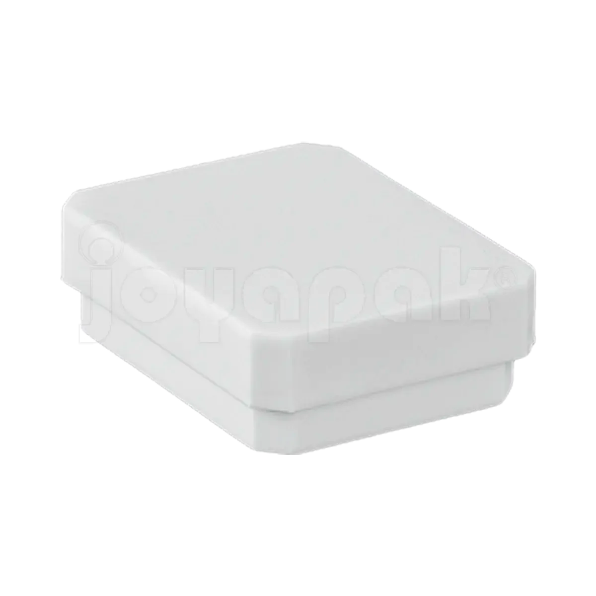 Caja exhibidor de plástico blanco para broquel, empaque profesional para aretes pequeños.