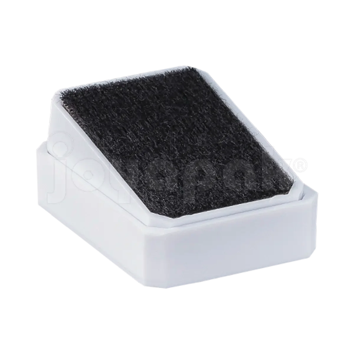 Estuche para aretes con interior de terciopelo negro para exhibir y proteger joyería.