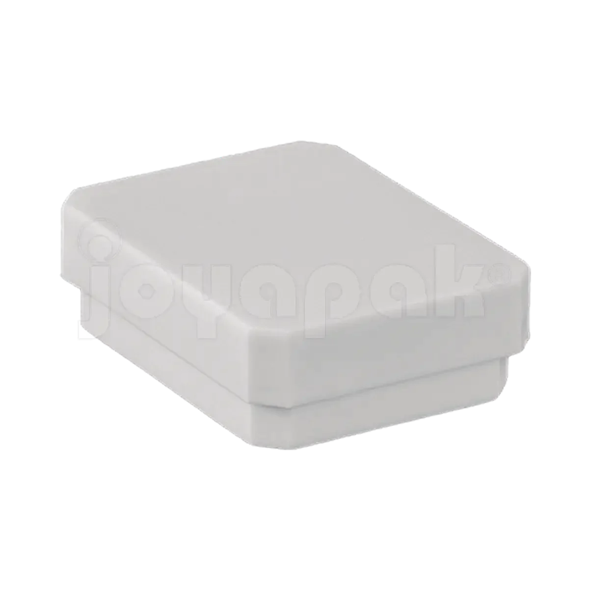 Caja exhibidor de plástico blanco para broquel, empaque profesional para aretes pequeños.