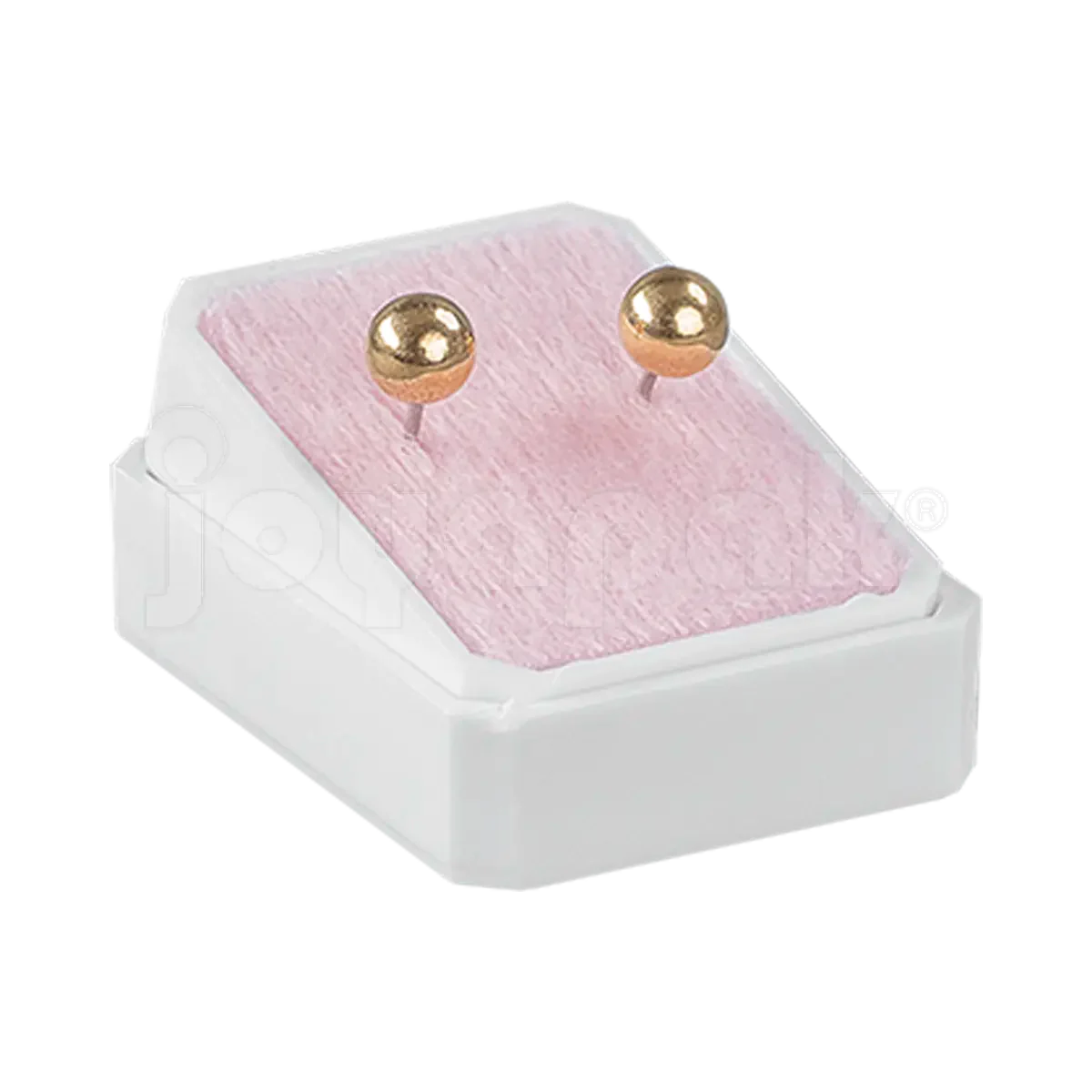 Caja para broquel con opción de interior en terciopelo color rosa para joyería fina.