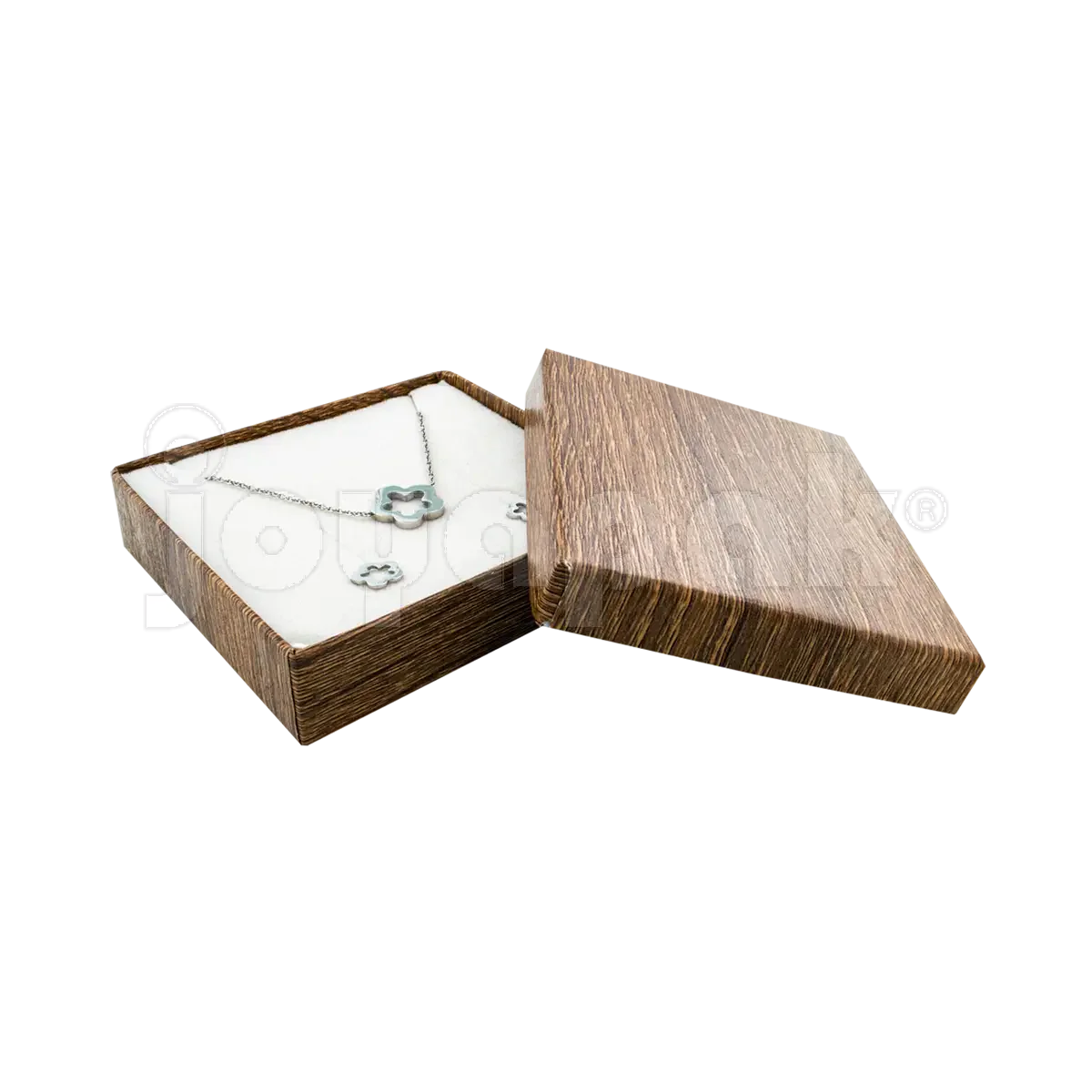 Caja Forest Cuadrada para Juego Grande: Arete, Cadena con Dije