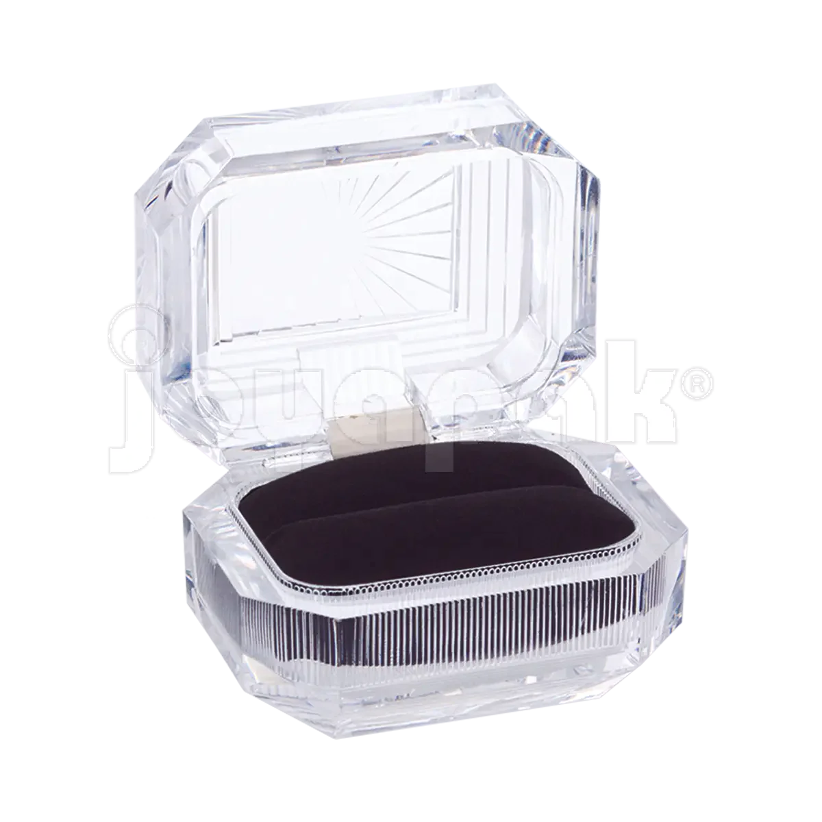 Estuche Acrílico Cristal para Argollas Grandes