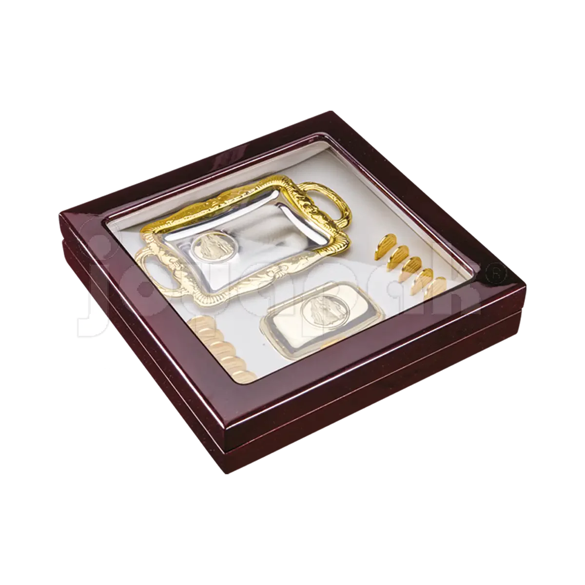 Estuche de Madera con Ventana para Arras Grande